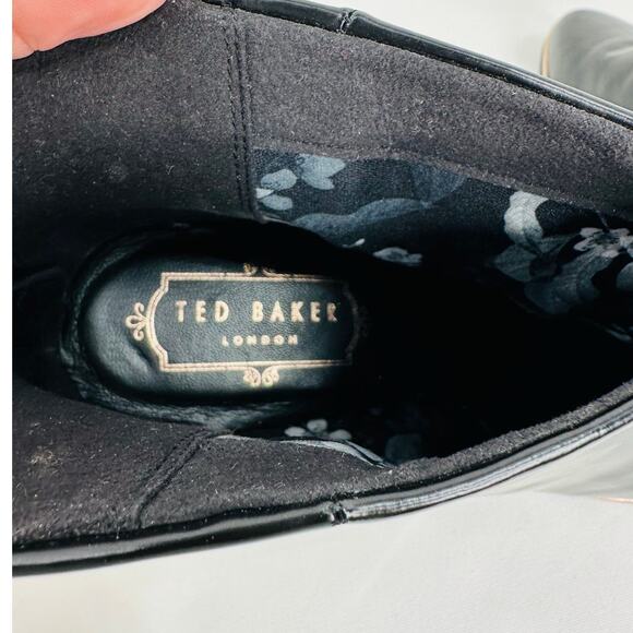 Ted Baker Vaully Leather Ankle Booties Almond Toe Boots in Black Size 36.5 NEW - Picture 9 of 12